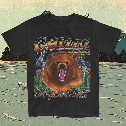 Grizzly Bear T-Shirt: A Powerful Look with a 90's Twist
