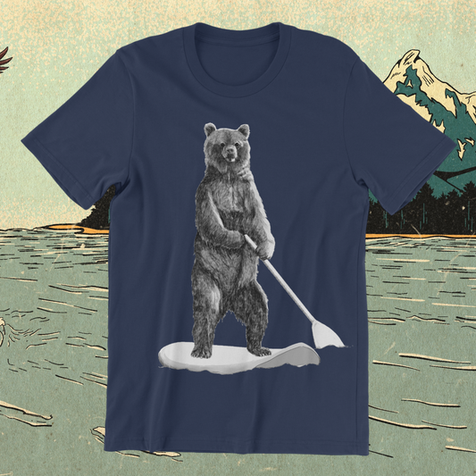 Grizzly SUP Adventure: Ride the Wild Waves T-Shirt