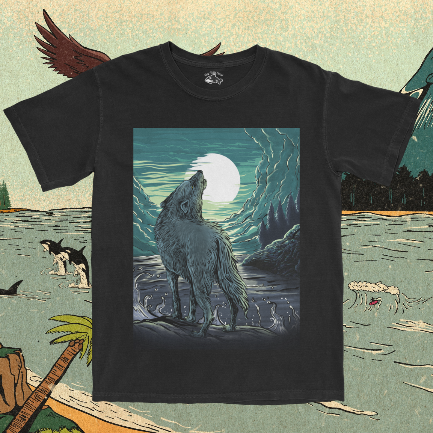 Howl of the Sea Wolf: A Coastal Tale T-Shirt