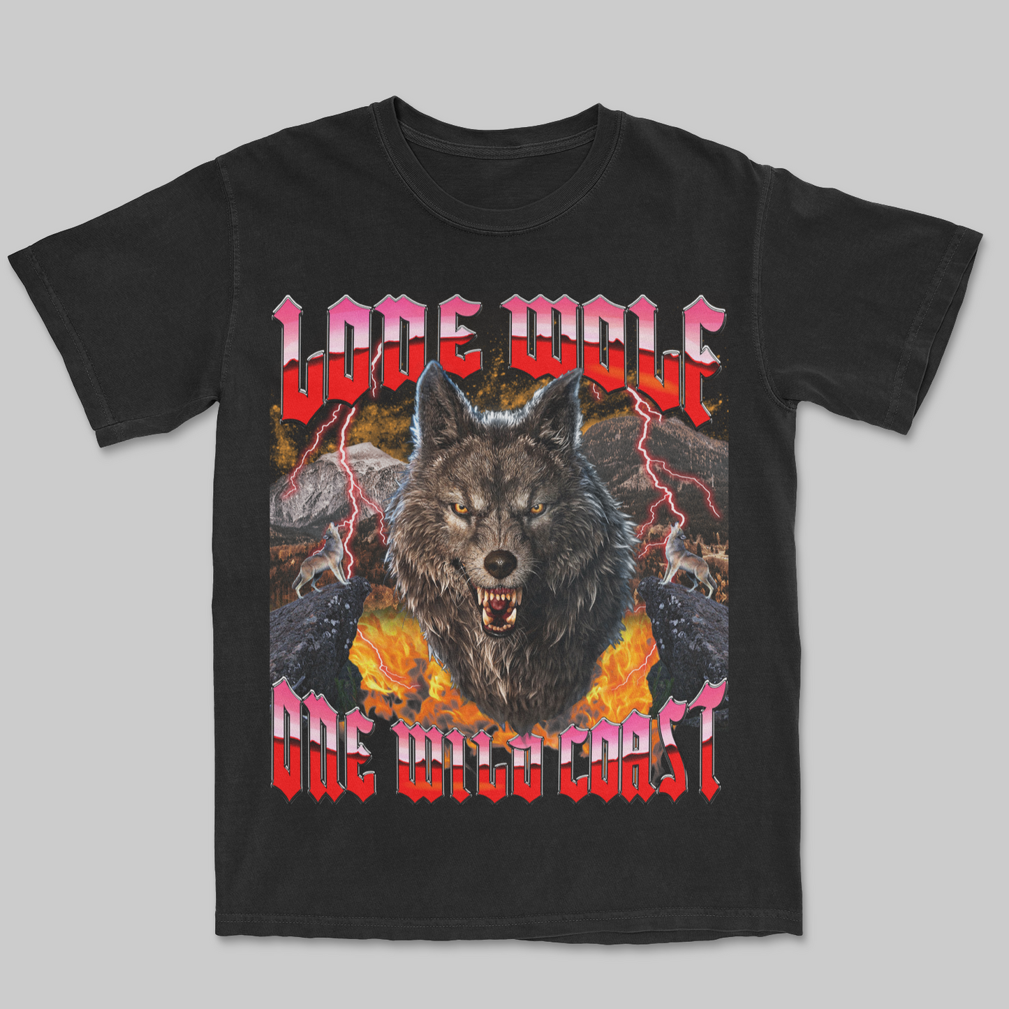 Wolf T-Shirt: A Howling Good Time with a 90's Twist