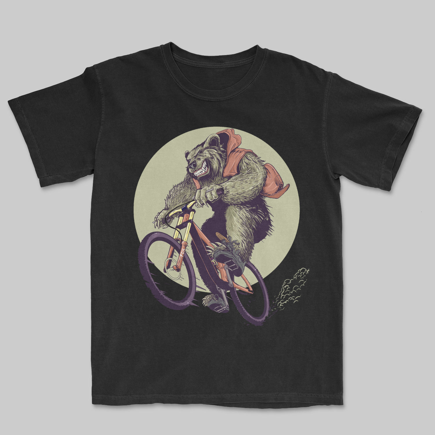 mountainbike t-shirt Bear on a Tear: Mountain Biking Mayhem T-Shirt – Onewildcoast