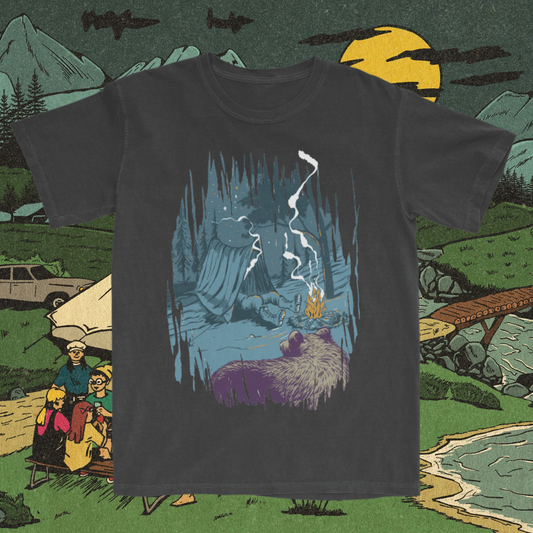 Passed Out In a Tent - Campfire Stories Tee